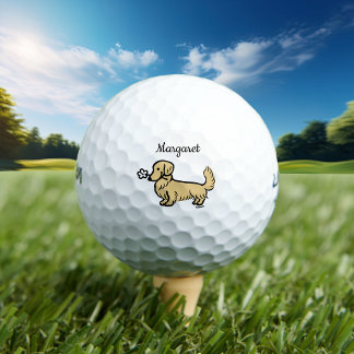 Persoonlijke Crème Langharige Dachshund  Golfballen