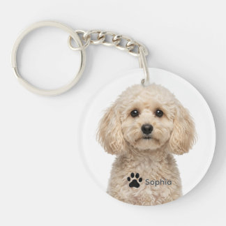 Persoonlijke Crème Maltipoo Honden Sleutelhangers