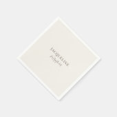 Persoonlijke Crème Trouwen Knoop Simpele Shower Servet (Hoek)