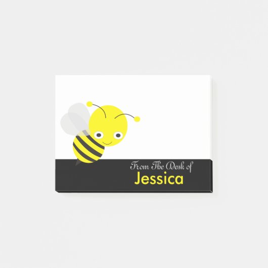 Persoonlijke crème Yellllow HoneyBee Post-it® Notes (Voorkant)