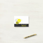 Persoonlijke crème Yellllow HoneyBee Post-it® Notes (Op bureau)