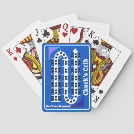 Persoonlijke Cribbage Speelkaarten Blauw