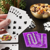 Persoonlijke Cribbage Speelkaarten Paars (Insitu)