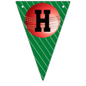 Persoonlijke cricket Ball Happy Birthday Vlaggetjes (Tweede vlag)