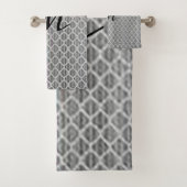 Persoonlijke "Crimson and Grey" Bad Handdoek (Insitu)