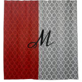 Persoonlijke "Crimson and Grey" Douchegordijn (Voorkant)