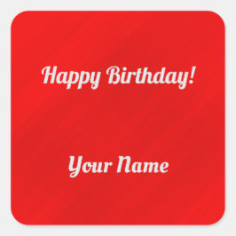 Persoonlijke Crimson Glamor Vierkante Sticker