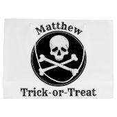 Persoonlijke Cross-Botten Halloween Bag Groot Cadeauzakje (Achterkant)