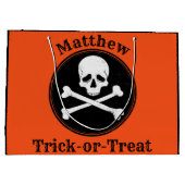 Persoonlijke Cross-Botten Halloween Bag Groot Cadeauzakje (Achterkant)