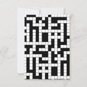 Persoonlijke Crossword-notiecards Bedankkaart (Achterkant)