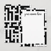 Persoonlijke Crossword-notiecards Bedankkaart (Voorkant / Achterkant)