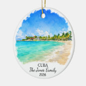 Persoonlijke Cuba keramische ornament, Aangepaste Keramisch Ornament (Links)