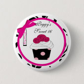 Persoonlijke Cupcake Button Favor (Voorkant)