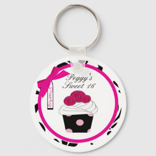 Persoonlijke Cupcake Sleutelhanger Favor
