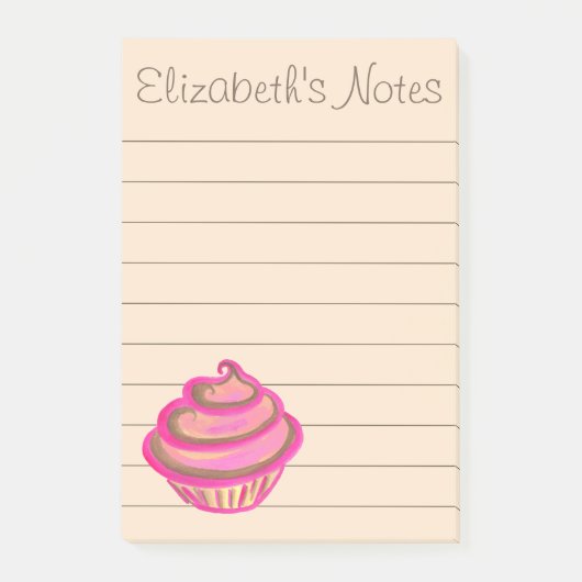 Persoonlijke Cupcake Takenlijst Post-it Notities C Post-it® Notes (Voorkant)