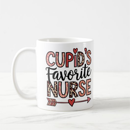 Persoonlijke Cupido's Favoriete Verpleegster Mok (Links)