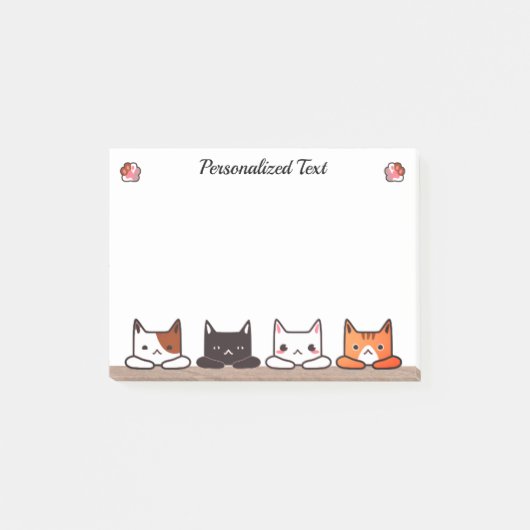 Persoonlijke curieuze keukenkatten post-it® notes (Voorkant)
