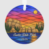 Persoonlijke Custer State Park Acrylaat Ornament,  Ornament (achterkant)