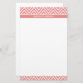 PERSOONLIJKE CUSTOM chevron patroon schattig koraa Briefpapier (Voorkant / Achterkant)
