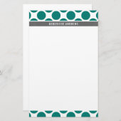 PERSOONLIJKE CUSTOM schattig grote polka dot smara Briefpapier (Voorkant / Achterkant)