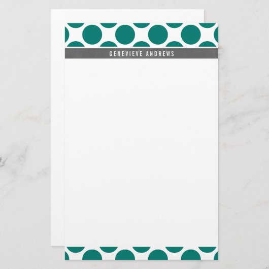 PERSOONLIJKE CUSTOM schattig grote polka dot smara Briefpapier (Voorkant / Achterkant)