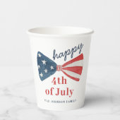 Persoonlijke Cute 4 juli Papieren Bekers (Achterkant)