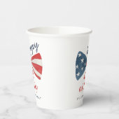 Persoonlijke Cute 4 juli Papieren Bekers (Links)