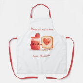 Persoonlijke Cute Aardbei Jam Moederdag Geschenk Schort (Voorkant)