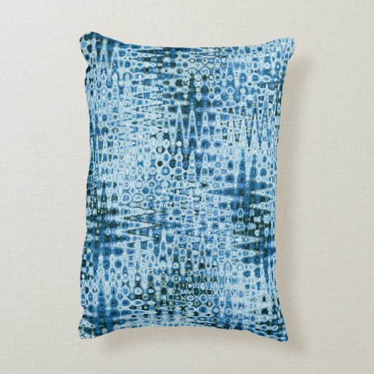 Persoonlijke Cute Abstract Blauw Accent Kussen (Achterkant (Verticaal))