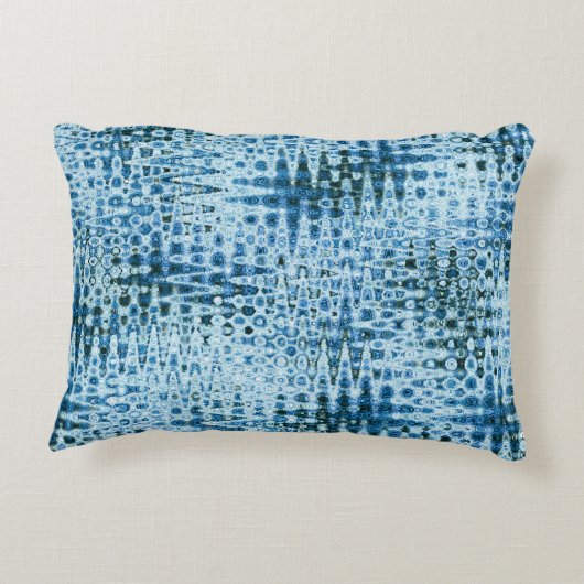Persoonlijke Cute Abstract Blauw Accent Kussen (Achterkant)