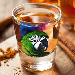 Persoonlijke Cute AI Gegenereerde Papegaai Shot Glas