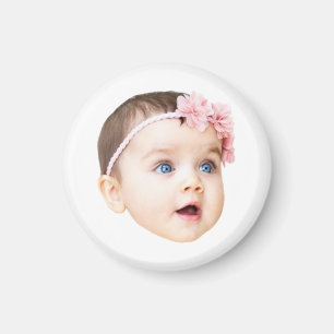 Persoonlijke Cute Baby Face Foto Magneet
