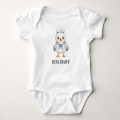 Persoonlijke Cute Baby Zeemeeuw Romper (Voorkant)