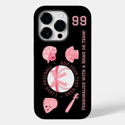Persoonlijke Cute Baseball iPhone Hoezen voor Dame (Achterkant)