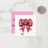 Persoonlijke Cute Chic Roze Onderwijs School Notitiekaartje (Voorkant / Achterkant in situ)