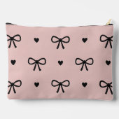 Persoonlijke Cute Chic Roze Strik & Hart Patroon Etui (Achterkant)