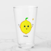 Persoonlijke Cute Citroen & Ster Glas (Voorkant)