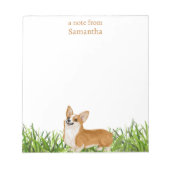 Persoonlijke Cute Corgi Hond Notitieblok (Voorkant)