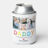 Persoonlijke Cute 'Dad' Foto Collage Keepomwille Blikjeskoeler (Blikje Voorkant)