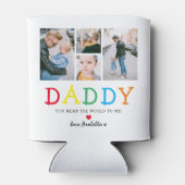 Persoonlijke Cute 'Dad' Foto Collage Keepomwille Blikjeskoeler (Achterkant)