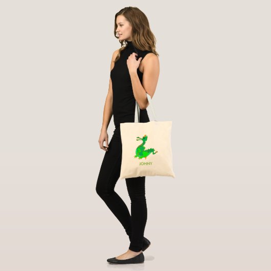 Persoonlijke Cute Draak Boodschappentas Tote Bag (Voorkant (model))