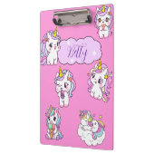 Persoonlijke Cute Eenhoorn Klembord (Links)