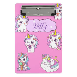 Persoonlijke Cute Eenhoorn Mini Klembord