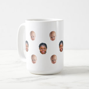 Persoonlijke Cute Familie Gezicht 2 Foto's Mok