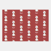 Persoonlijke Cute Festive Kerstgans Eend Inpakpapier Vel (Voorkant 2)