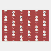 Persoonlijke Cute Festive Kerstgans Eend Inpakpapier Vel (Voorkant)