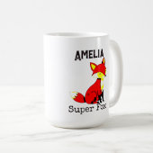 Persoonlijke Cute Fox Koffiemok (Voorkant rechts)