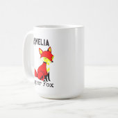 Persoonlijke Cute Fox Koffiemok (Voorkant links)