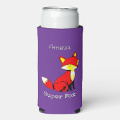 Persoonlijke Cute Fox Seltzer Blikjeskoeler (Seltzer Voorkant)