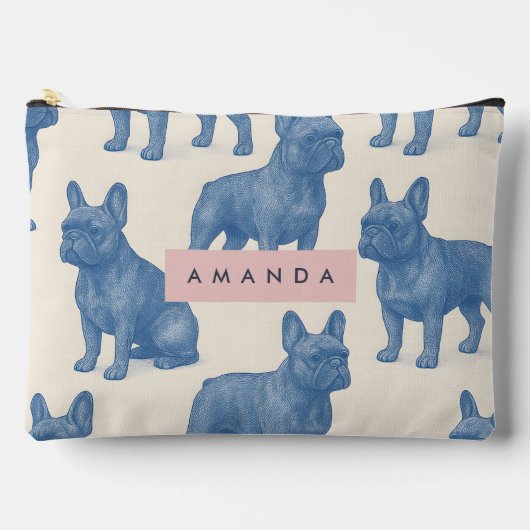 Persoonlijke Cute Franse Bulldog Etui (Voorkant)